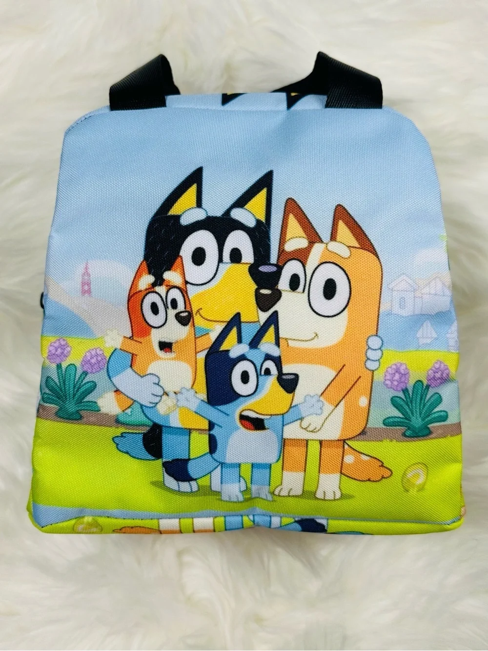 Bluey Family Print Kids lunch box - Blue & Yellow